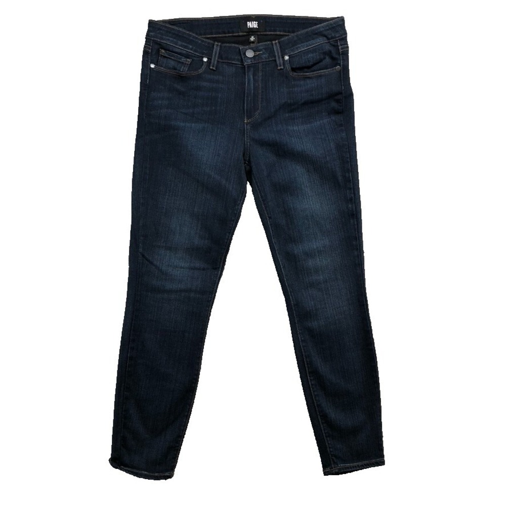 Paige Verdugo Crop Jeans Womens 32 14 Cameron Blue Denim Skinny‎ Mid Rise Rocker